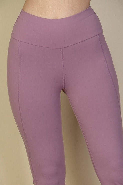 Wide Waistband Flare Leg Pants