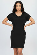 Cap Sleeve Pocket Mini Dress