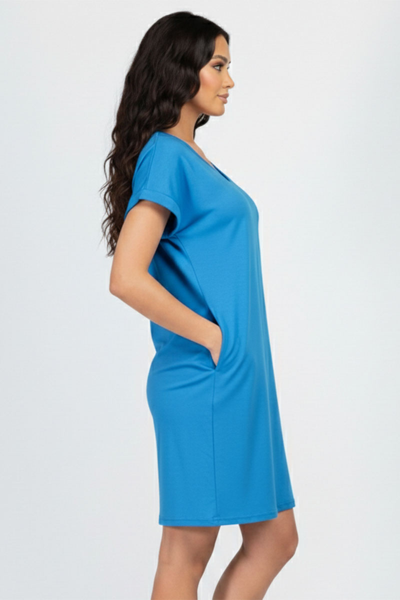 Cap Sleeve Pocket Mini Dress