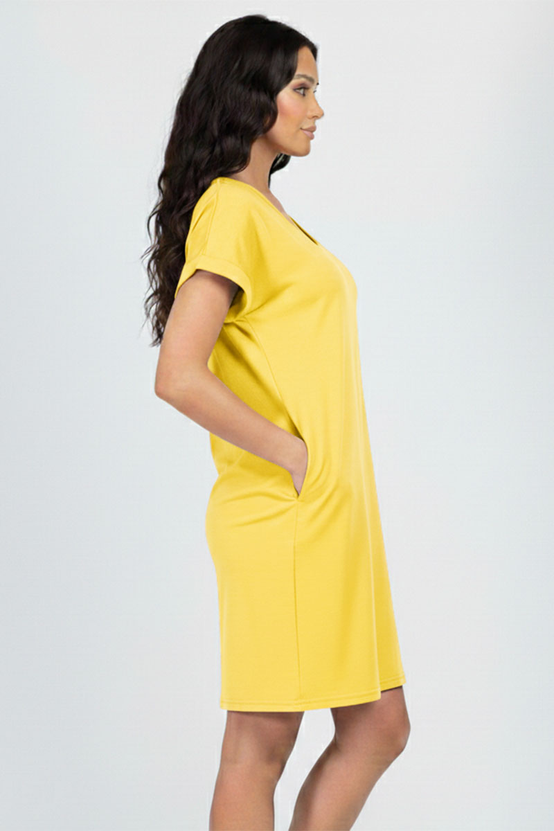 Cap Sleeve Pocket Mini Dress