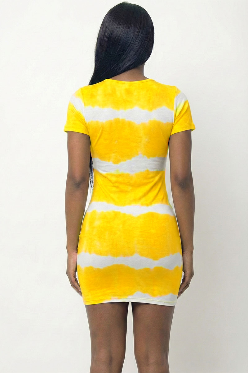 Tie-dye Print Bodycon Dress