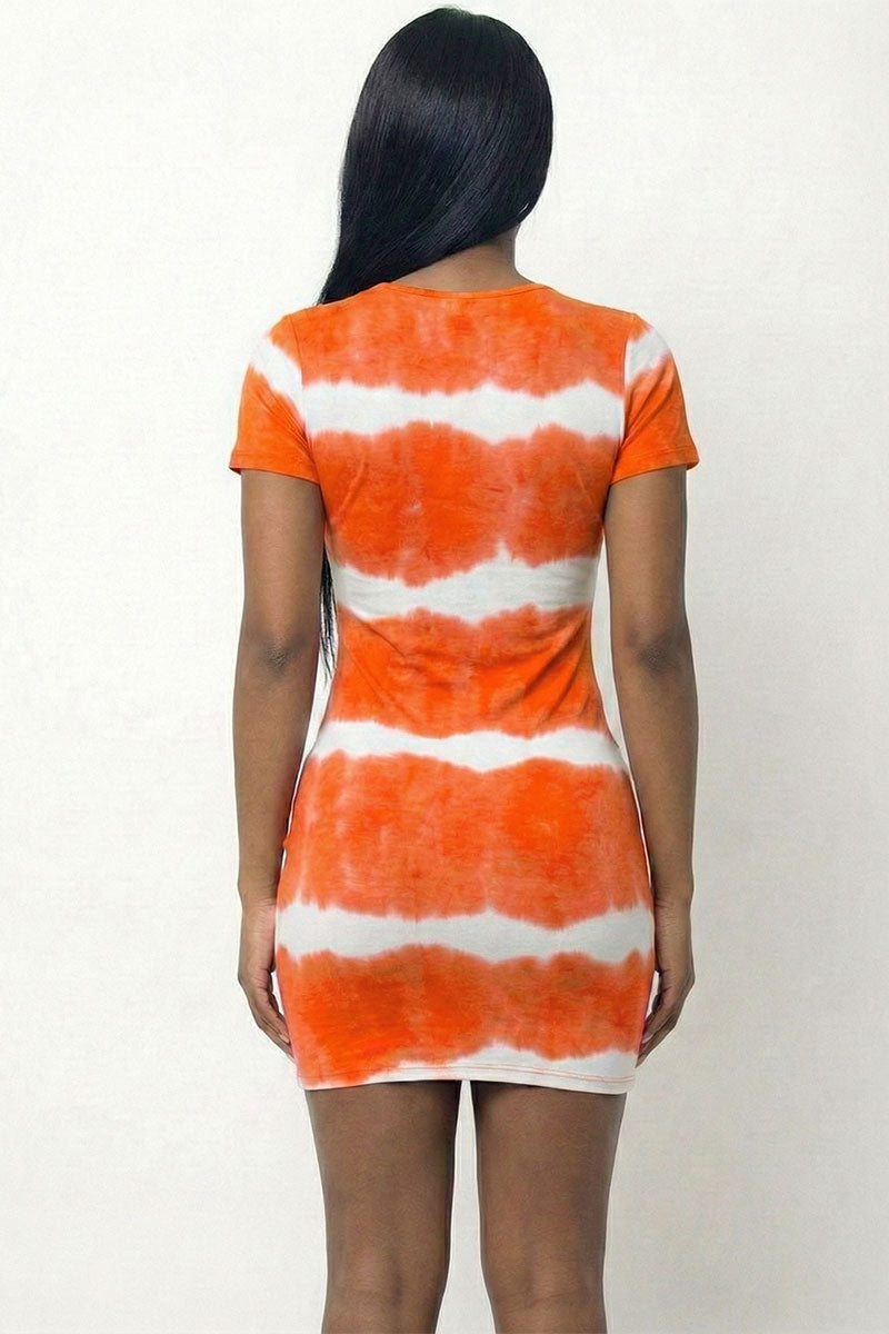 Tie-dye Print Bodycon Dress