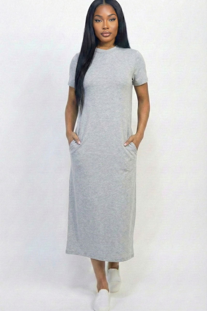 Side Pocket Tee Dress