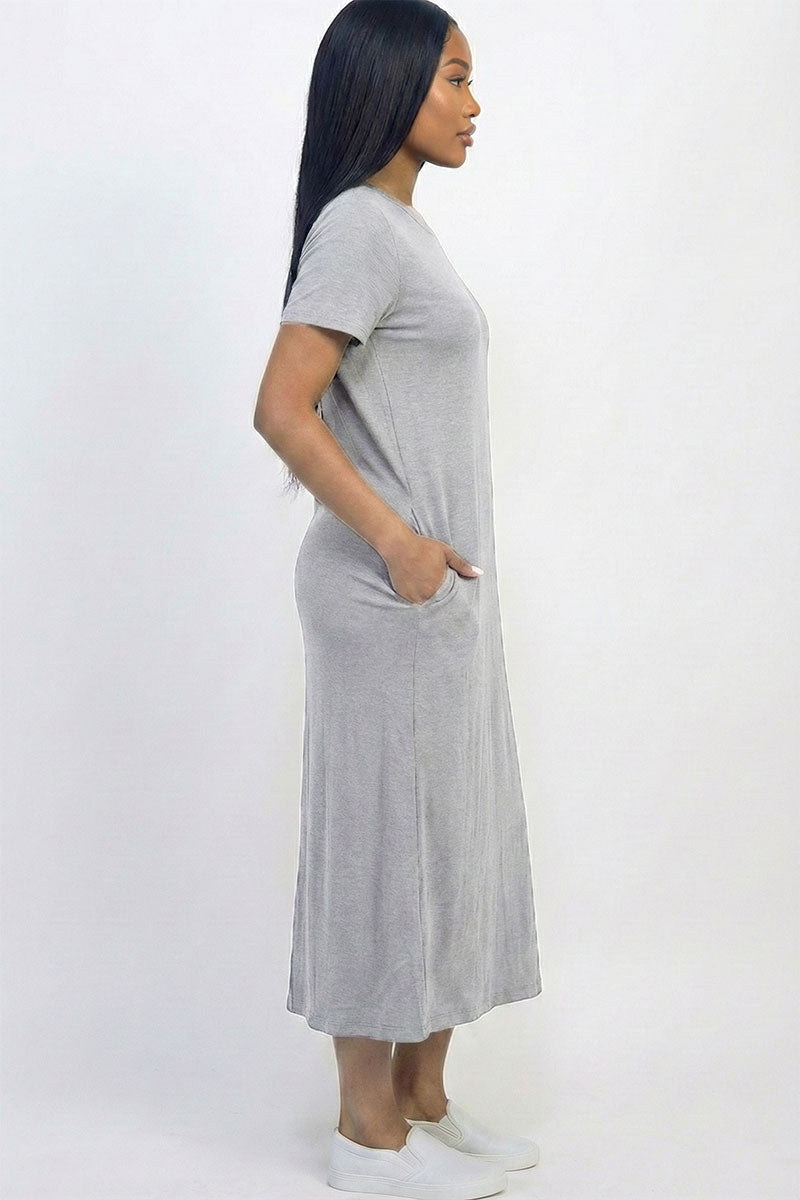 Side Pocket Tee Dress