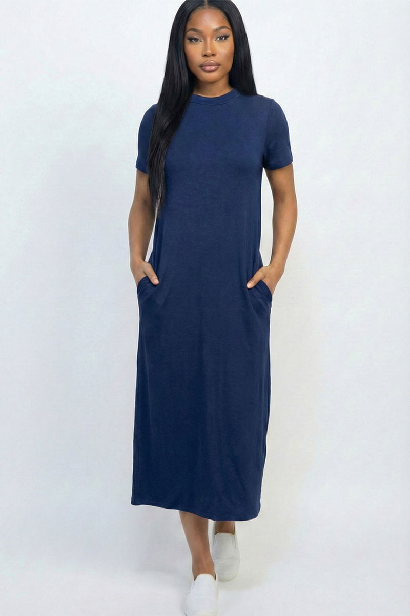 Side Pocket Tee Dress