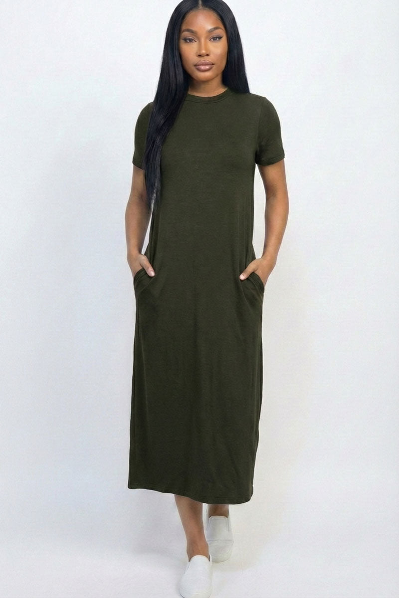 Side Pocket Tee Dress