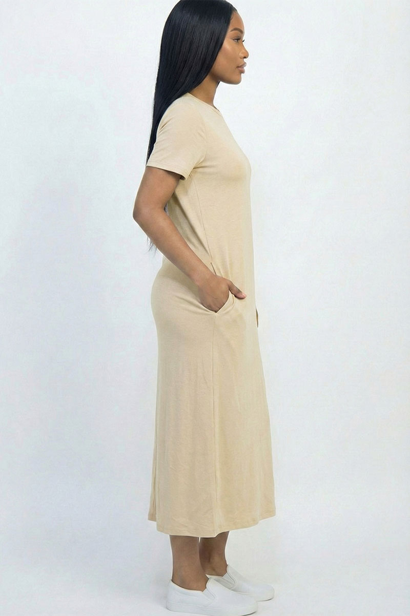 Side Pocket Tee Dress