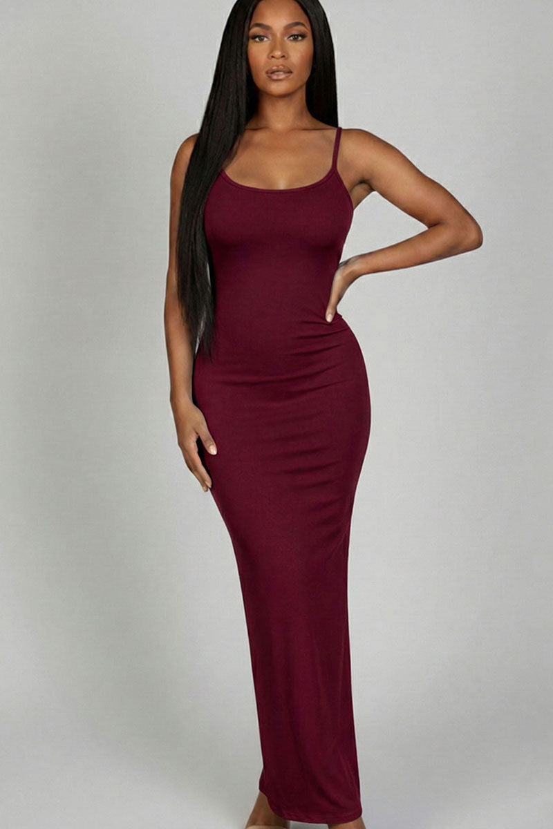 Ribbed Mermaid Hem Camisole Maxi Dress
