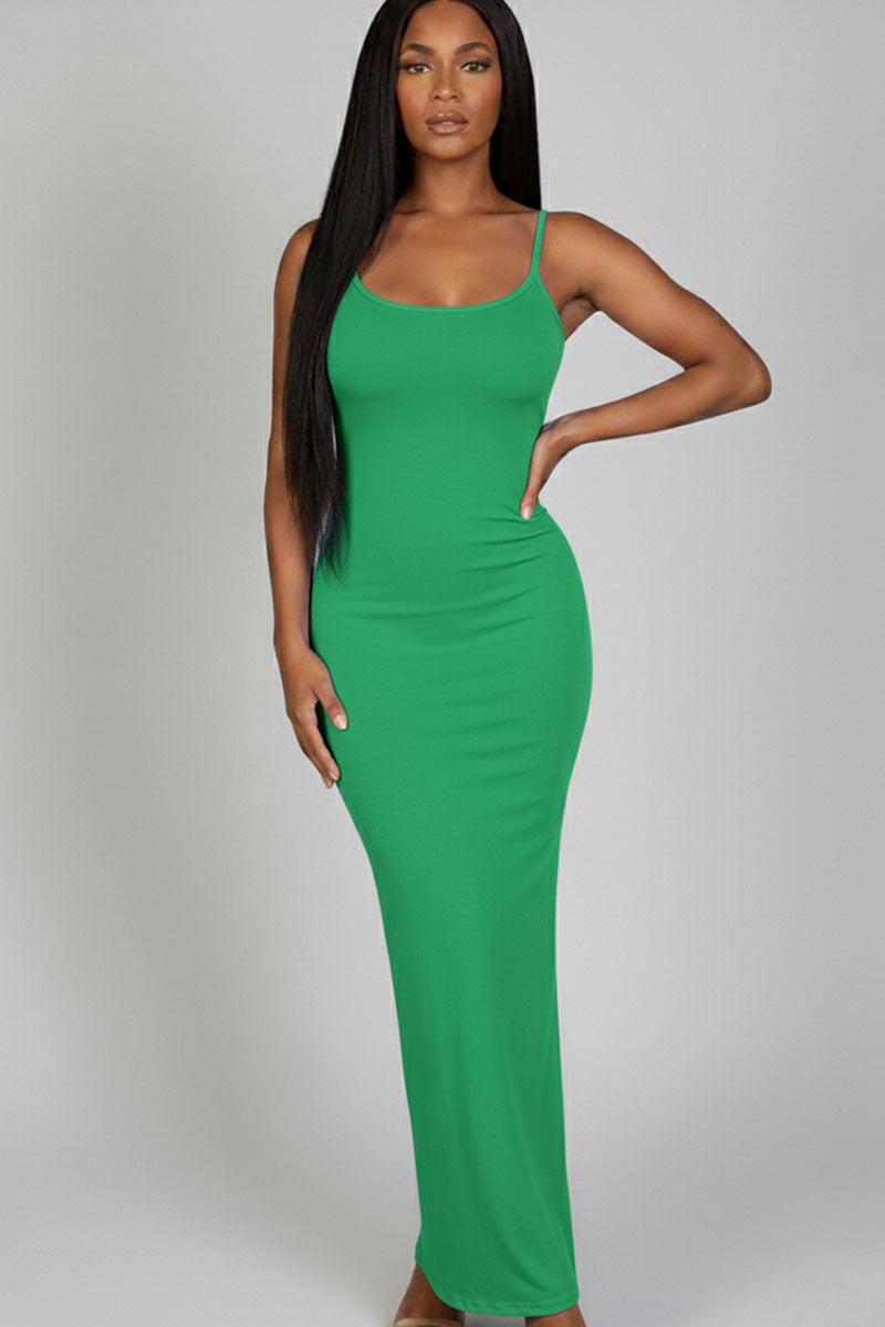 Ribbed Mermaid Hem Camisole Maxi Dress