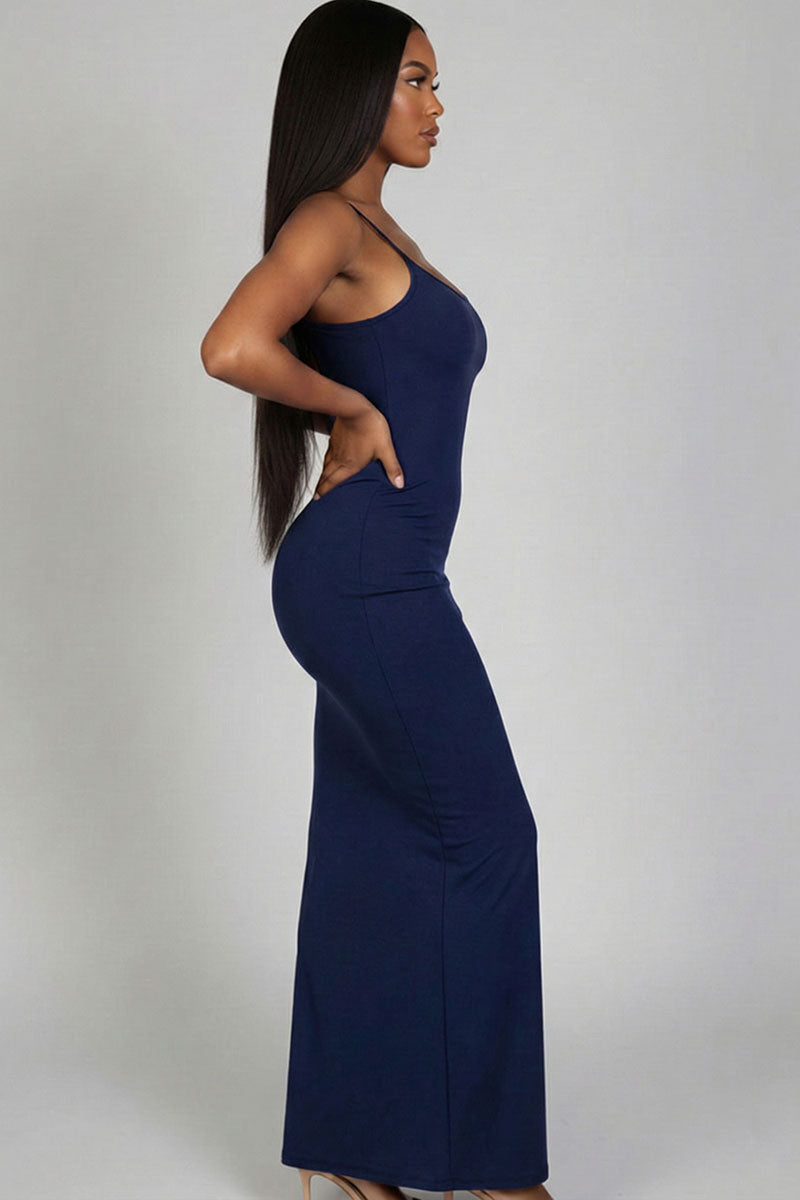Ribbed Mermaid Hem Camisole Maxi Dress