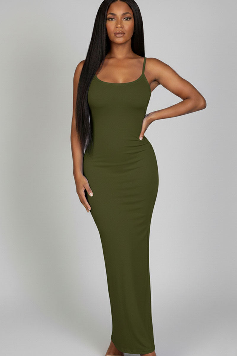 Ribbed Mermaid Hem Camisole Maxi Dress