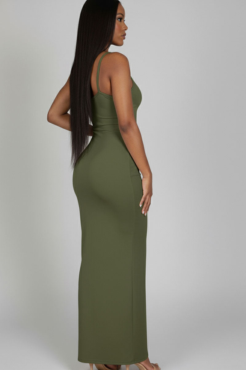 Ribbed Mermaid Hem Camisole Maxi Dress