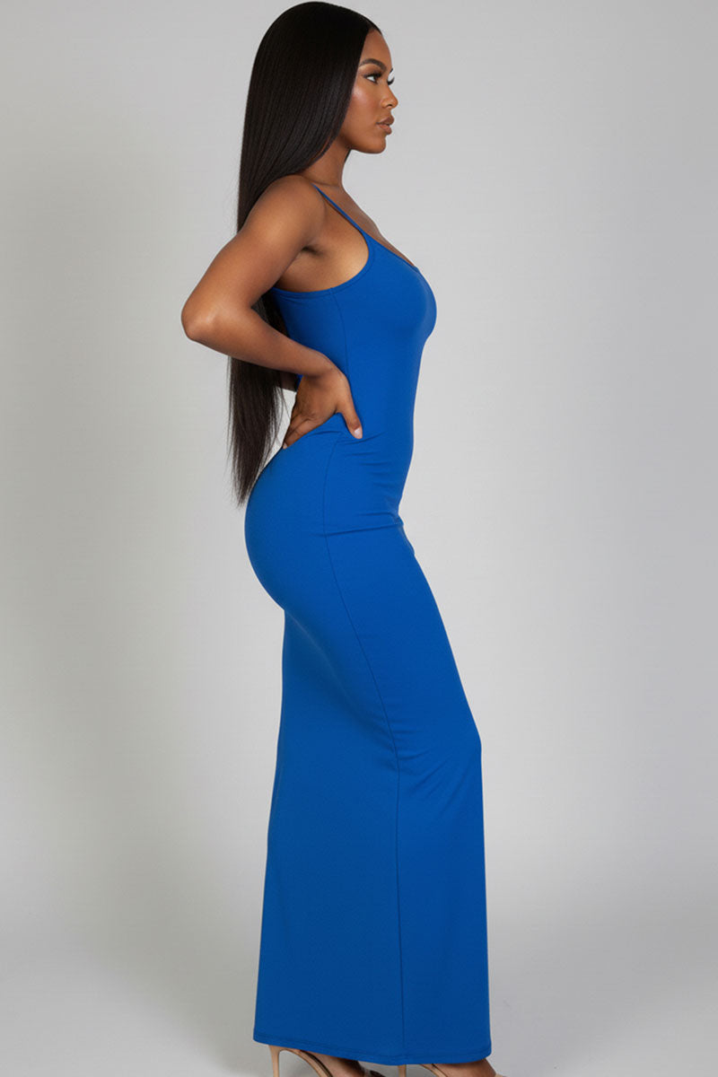 Ribbed Mermaid Hem Camisole Maxi Dress