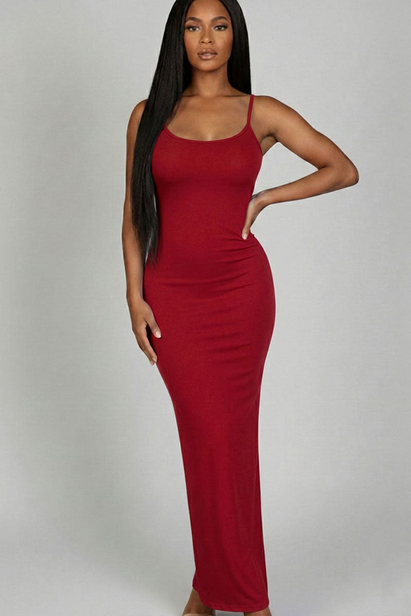 Ribbed Mermaid Hem Camisole Maxi Dress