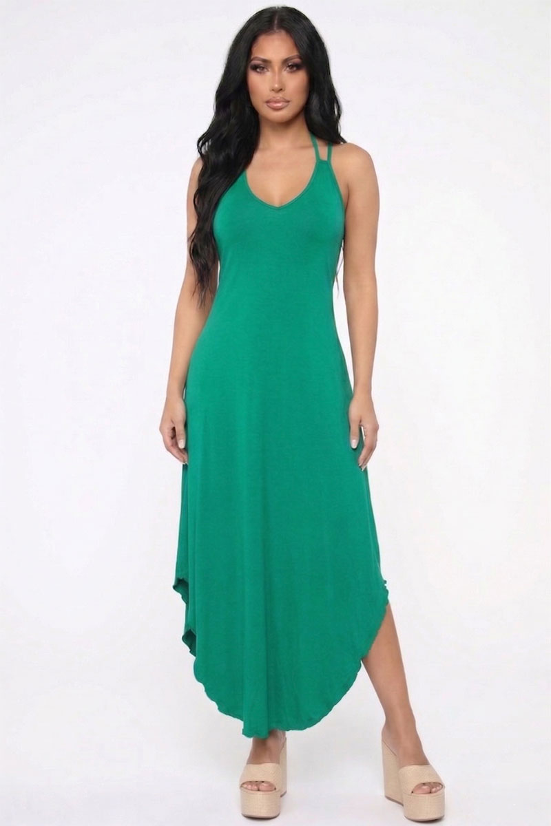 Solid Cami Double Strap Loose fit Dress