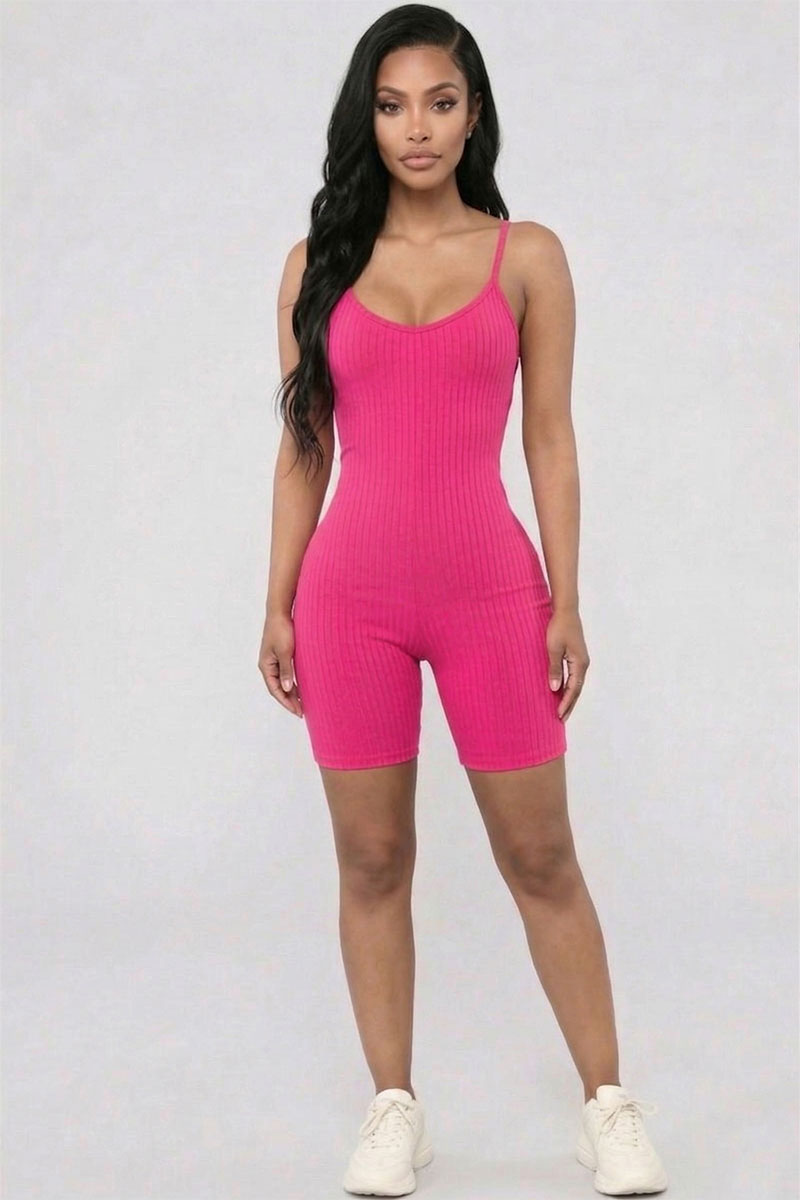 Ribbed Bodycon Romper