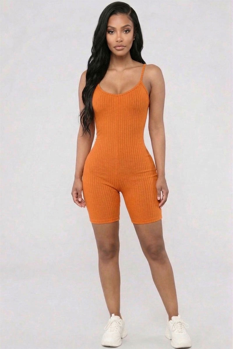 Ribbed Bodycon Romper