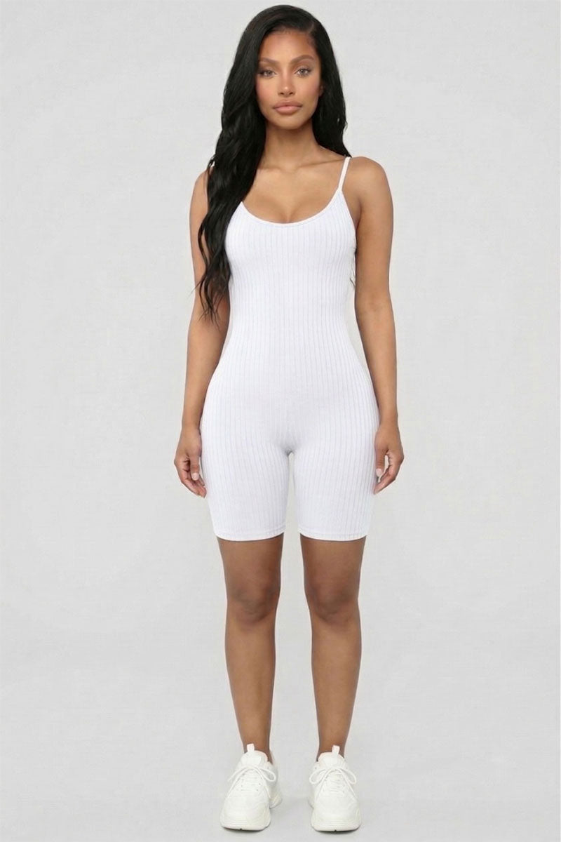 Ribbed Bodycon Romper