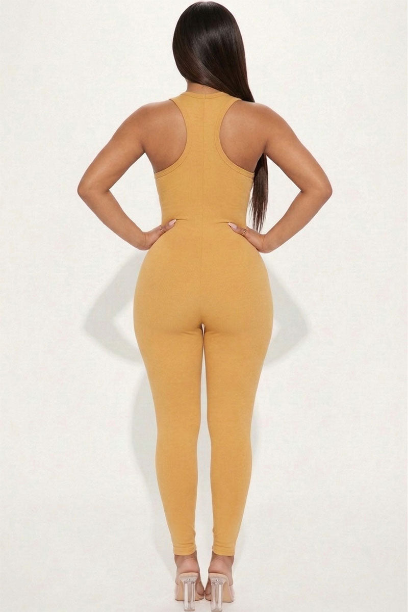 Racer Back Bodycon Jumpsuit