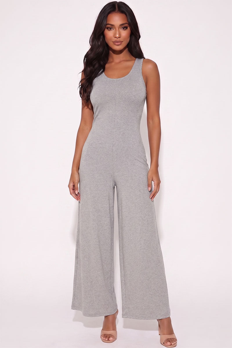Sleeveless Tank Wide Leg Jumpsuit
