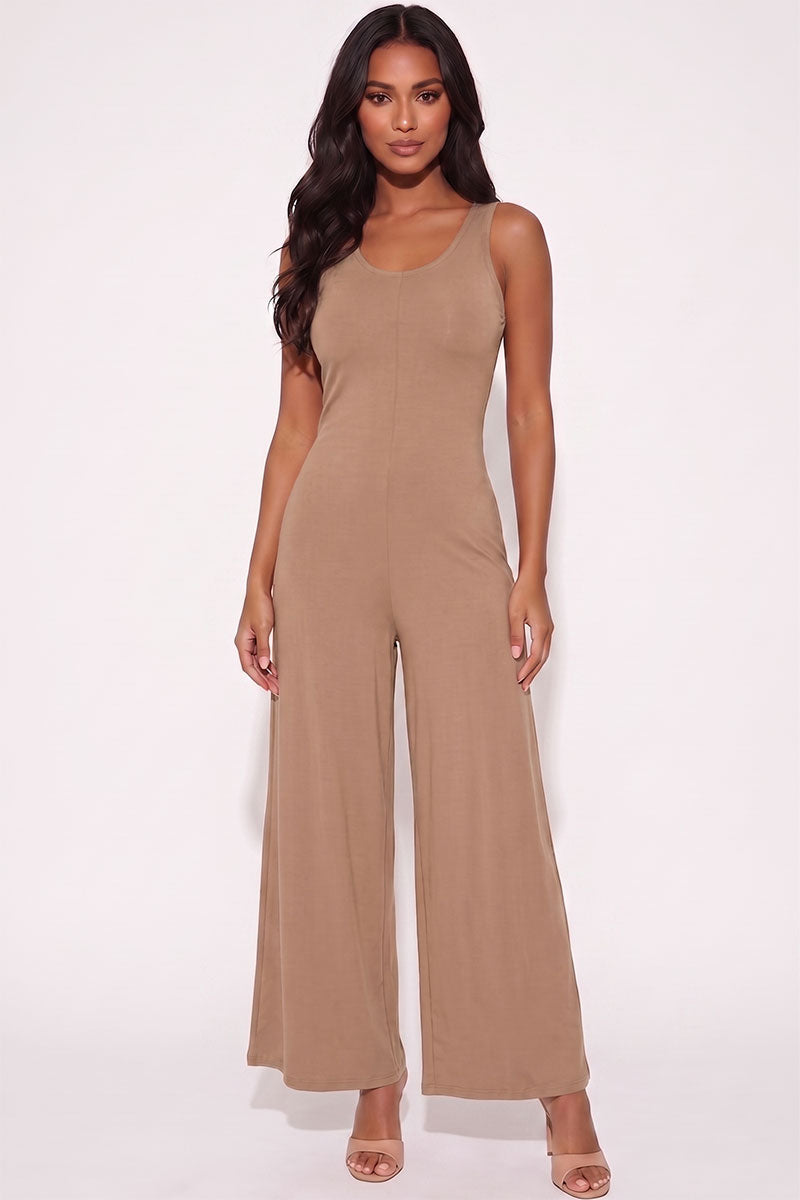 Sleeveless Tank Wide Leg Jumpsuit