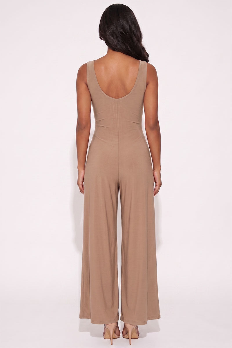 Sleeveless Tank Wide Leg Jumpsuit