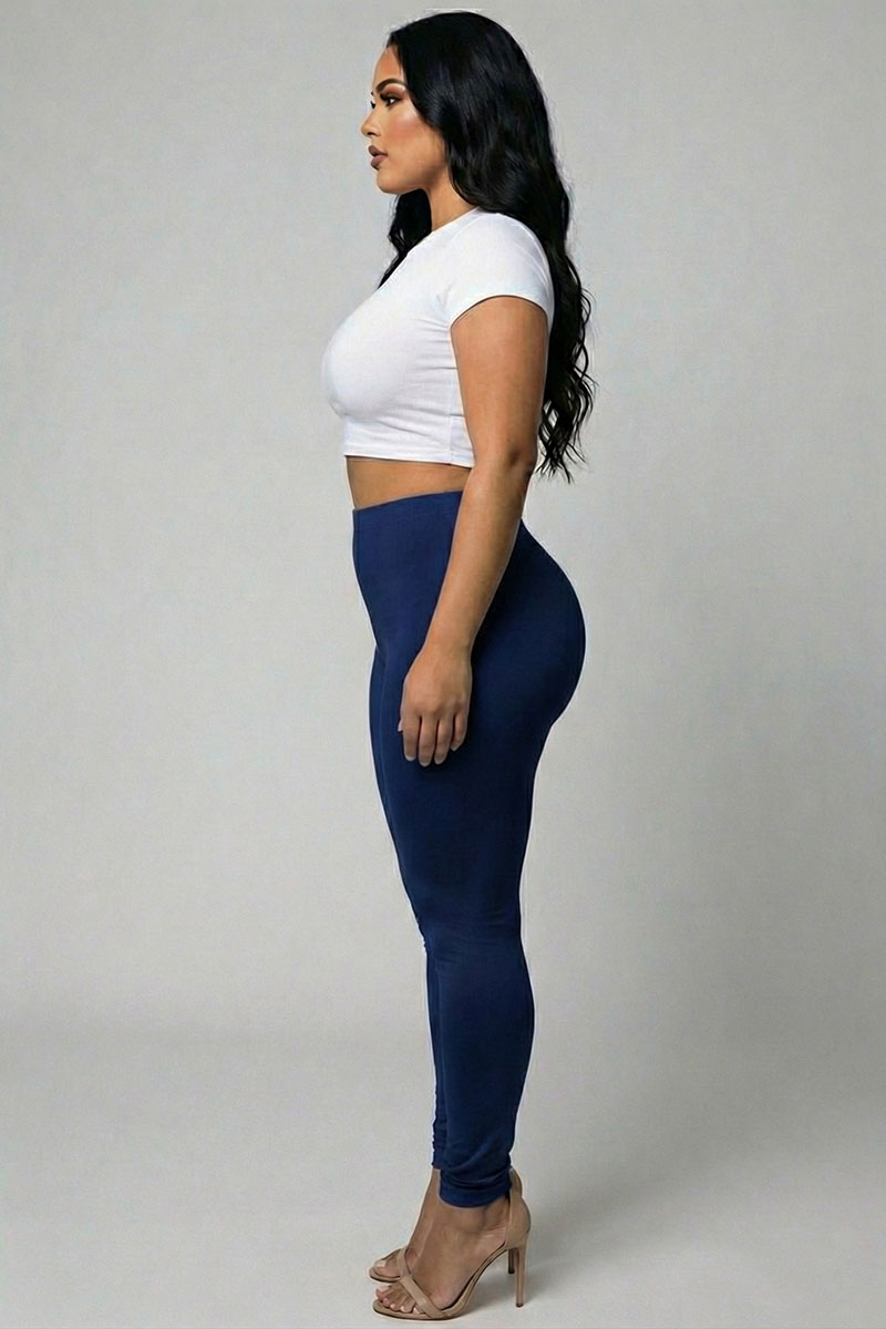 Plus Basic Solid Leggings