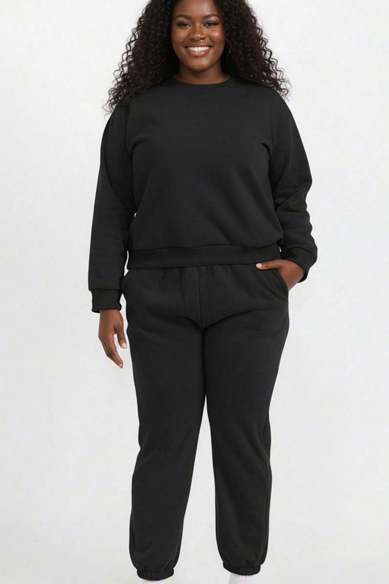 Plus Size Classic Poly Fleece Crewneck Pullover