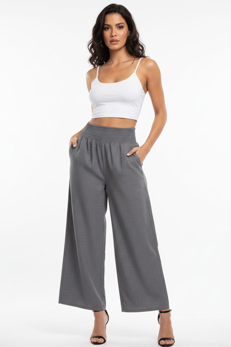 Lightweight High-Waisted Wide-Leg Lounge Pants