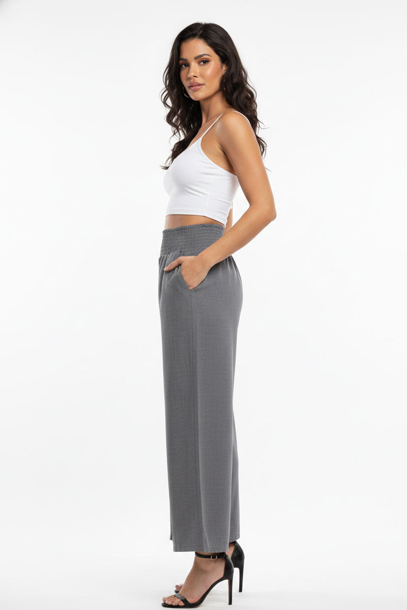Lightweight High-Waisted Wide-Leg Lounge Pants