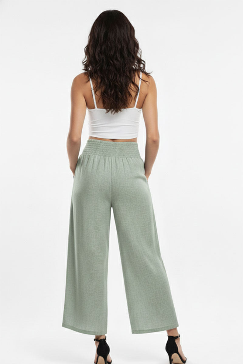 Lightweight High-Waisted Wide-Leg Lounge Pants