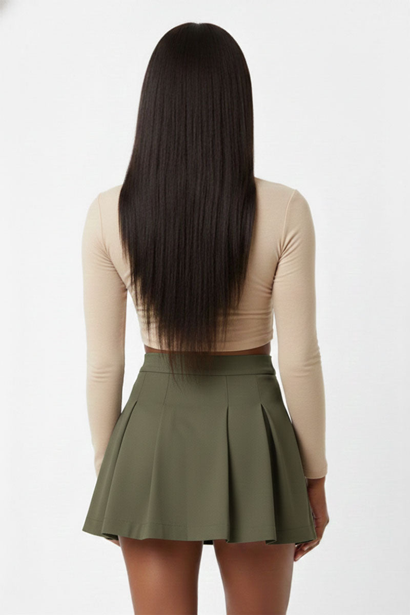 Essential High-Waist Pleated Mini Skirt
