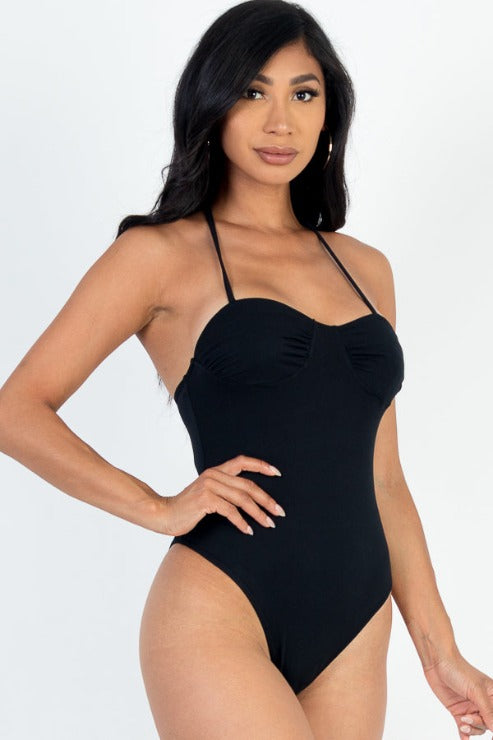 Solid Bustier Bodysuit