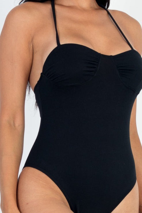 Solid Bustier Bodysuit