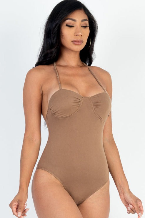 Solid Bustier Bodysuit