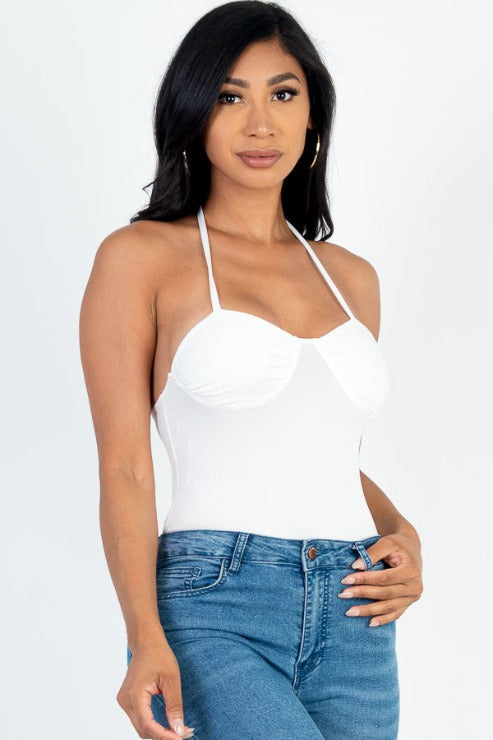 Solid Bustier Bodysuit