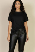 Batwing Sleeve Twist Front Tee