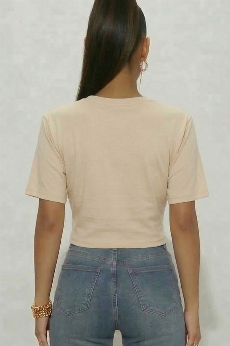 French Terry Toggle Drawstring Crop Top