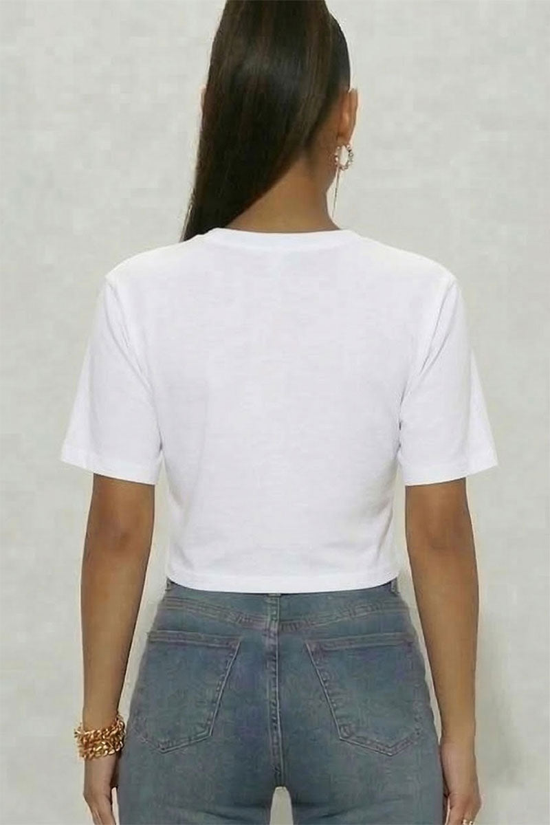 French Terry Toggle Drawstring Crop Top