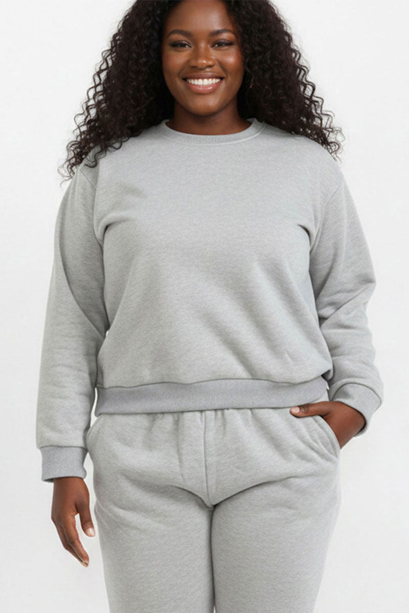 Plus Size Classic Poly Fleece Crewneck Pullover