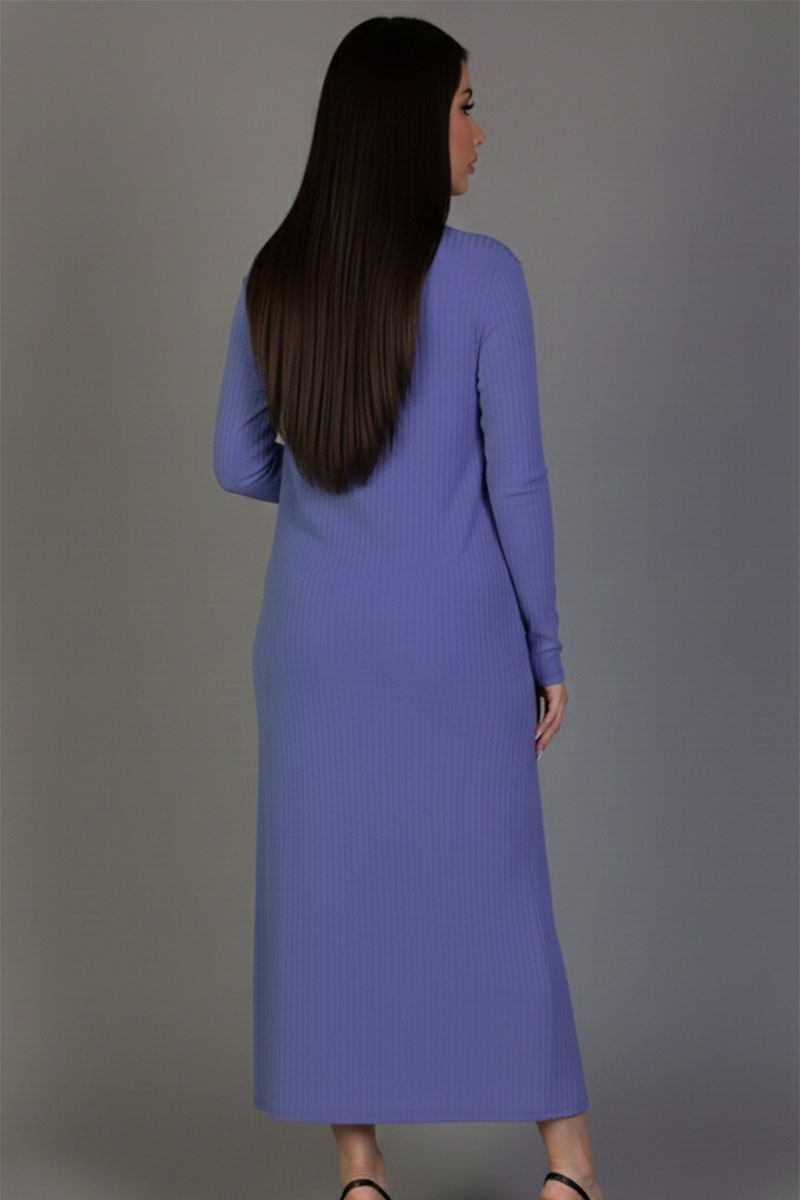 Ribbed Cardigan & Cami Midi Bodycon Dress