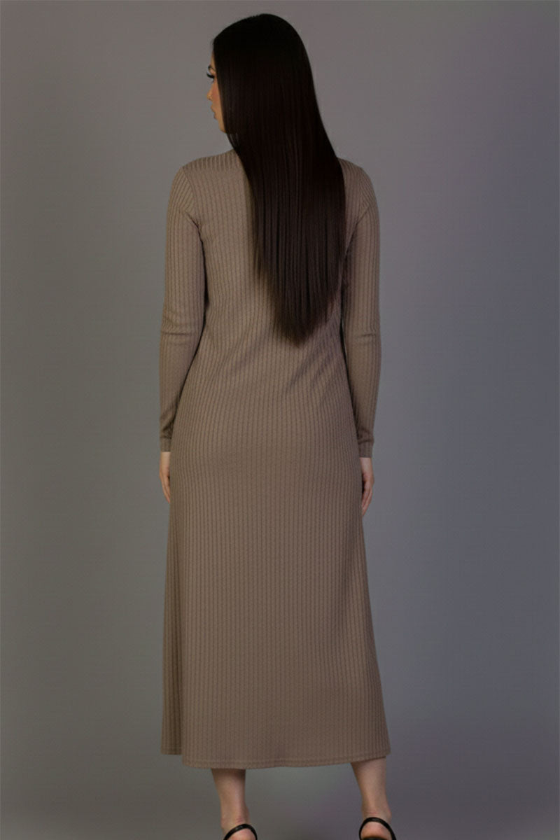 Ribbed Cardigan & Cami Midi Bodycon Dress