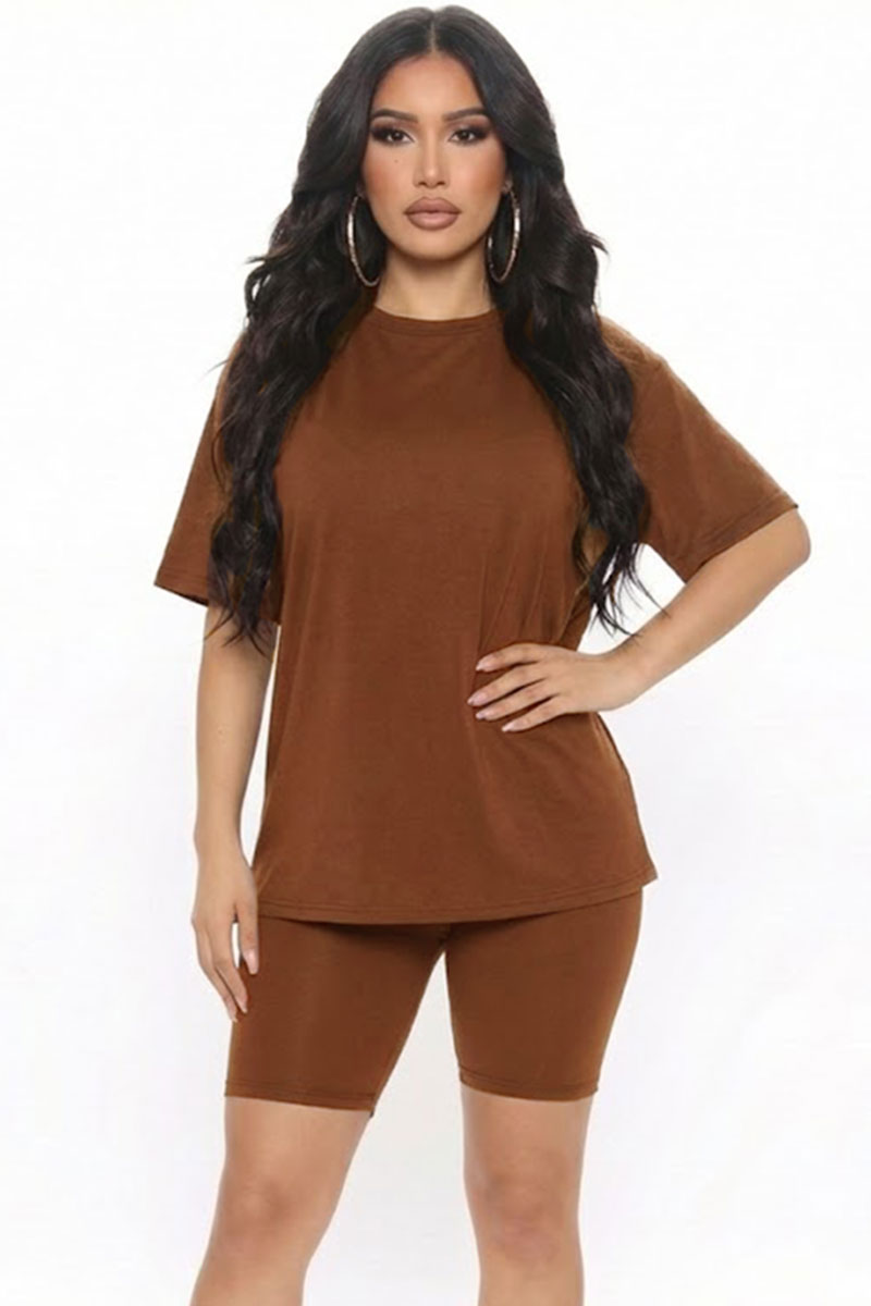 Loose Fit Top & Biker Shorts Set
