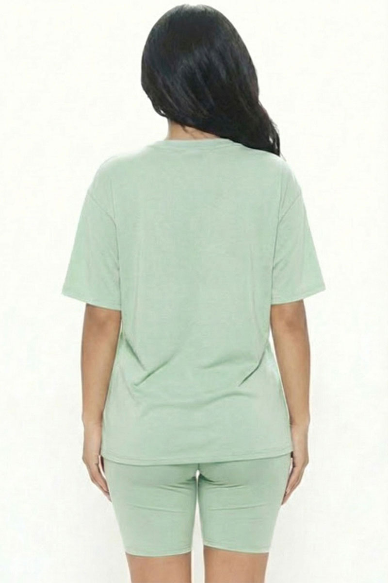 Loose Fit Top & Biker Shorts Set