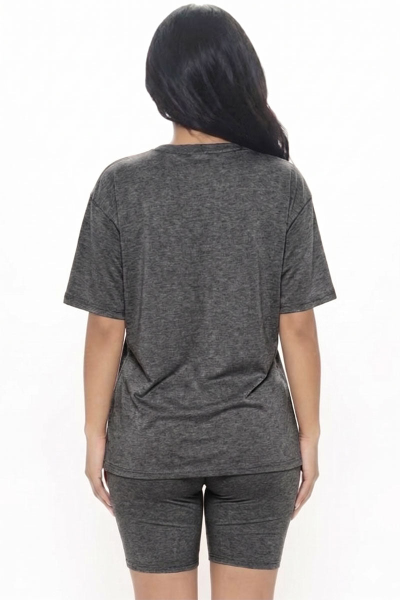 Loose Fit Top & Biker Shorts Set
