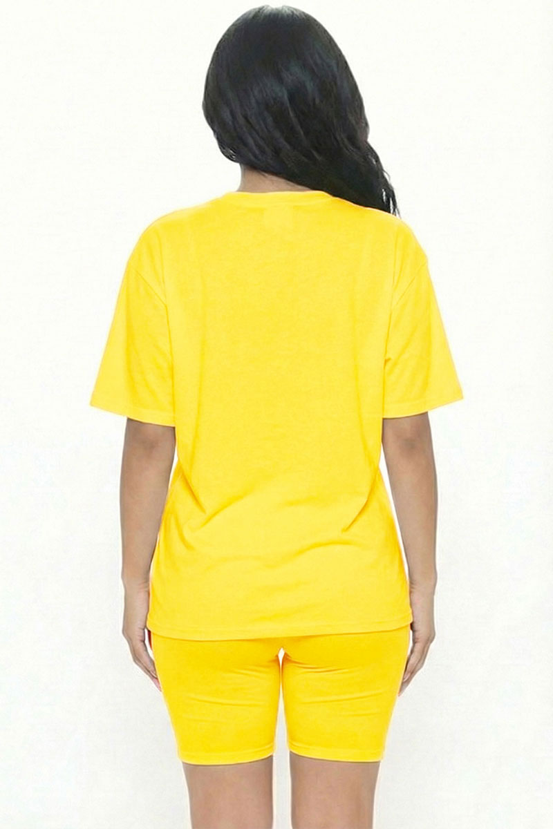 Loose Fit Top & Biker Shorts Set