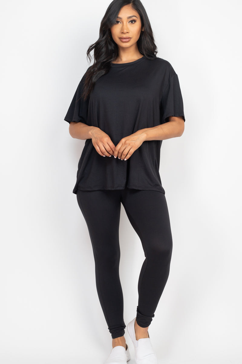Oversized T-shirt & Leggings Set