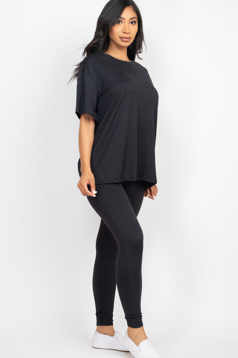 Oversized T-shirt & Leggings Set