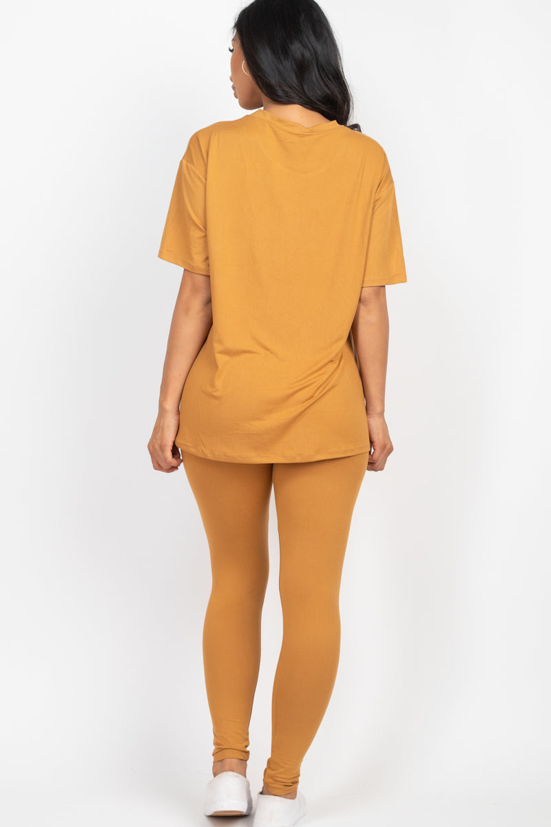 Oversized T-shirt & Leggings Set