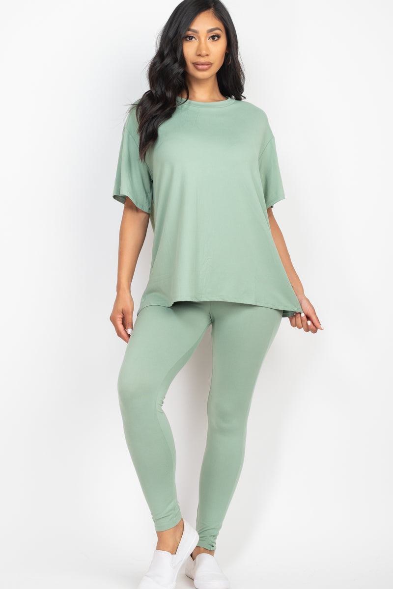 Oversized T-shirt & Leggings Set